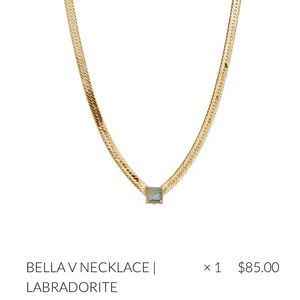 Lili Claspe - BELLA V LABRADORITE NECKLACE